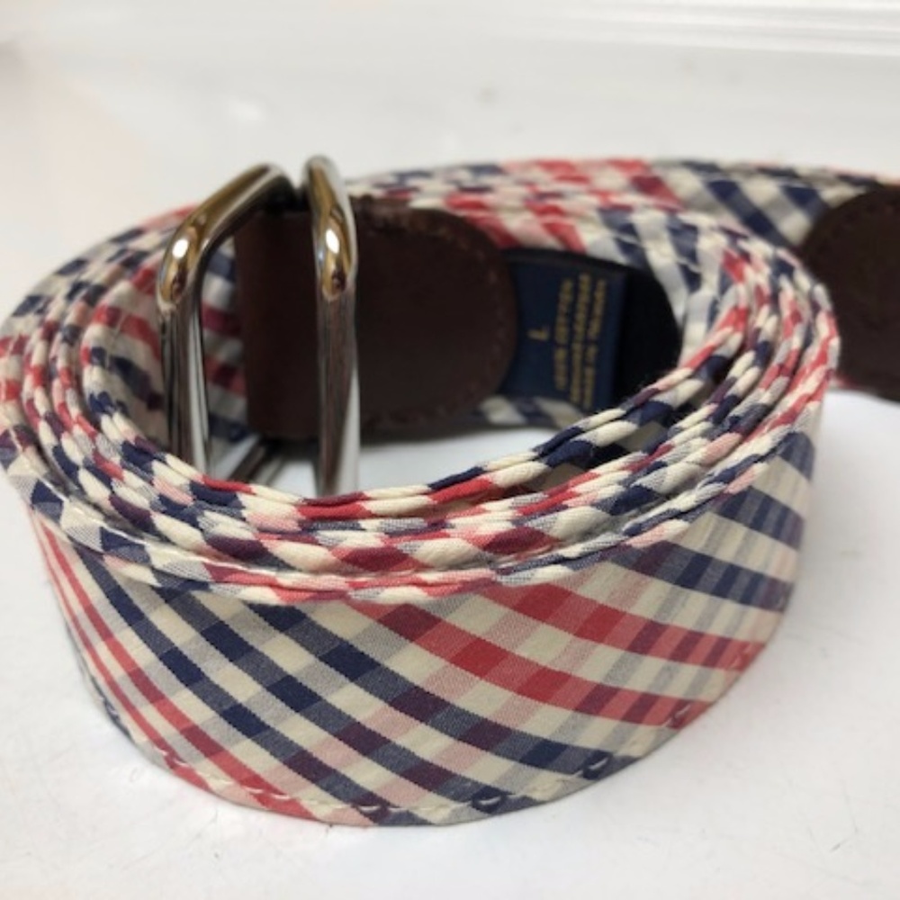 Brooks Brothers Double D-Ring Ribbon Belt Sz. L